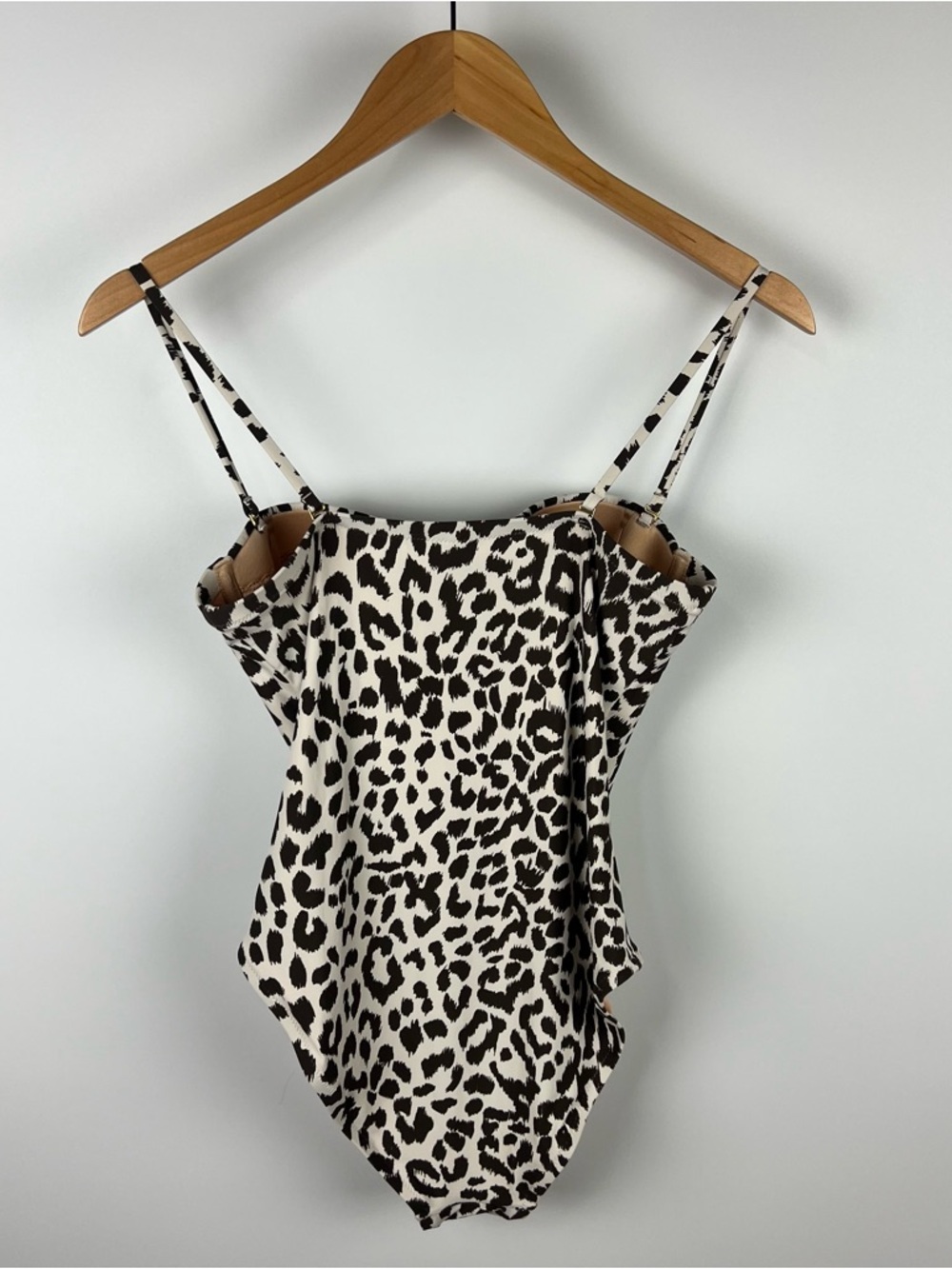 J. Crew Underwire One Piece Swimsuit Leopard Print 2020 Beach Resort Size 4 - Picture 8 of 12